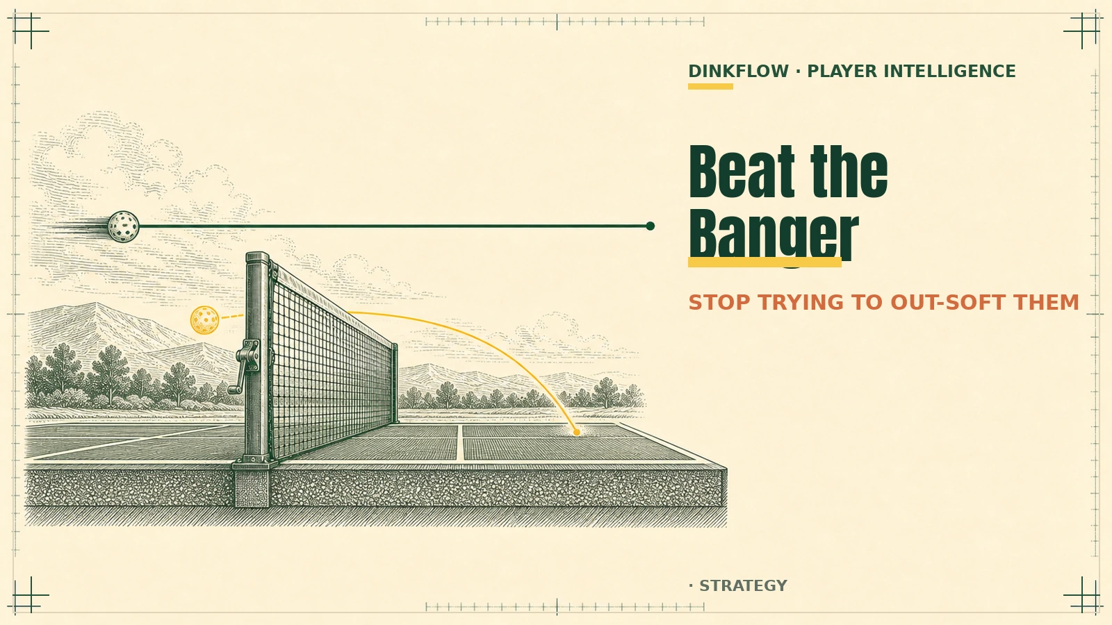 How to Beat a Banger in Pickleball (Stop Trying to Out-Soft Them)