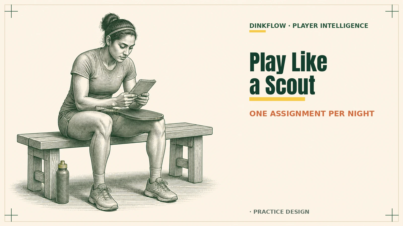 How to Improve at Pickleball Without Drilling More (Play Like a Scout)