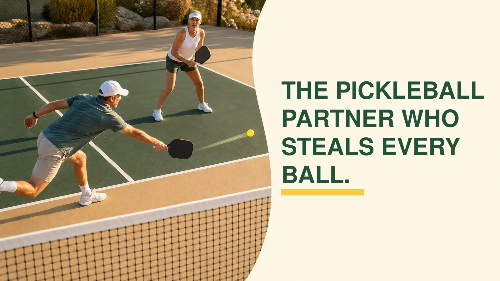 The Pickleball Partner Who Steals Every Ball — Then Misses It