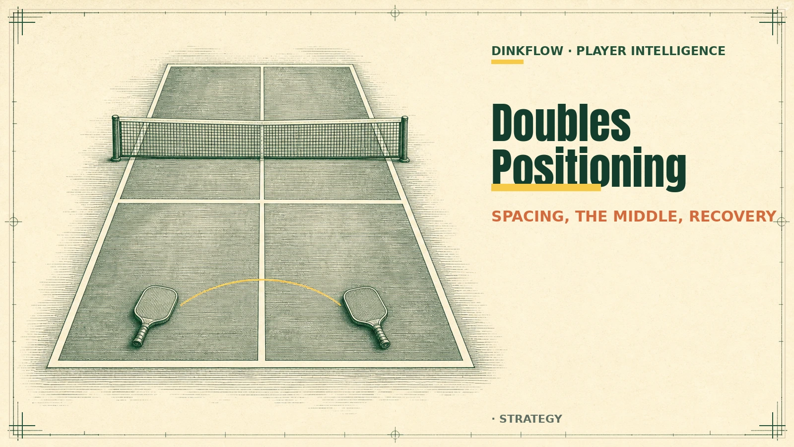 Pickleball Doubles Positioning: Spacing, the Middle, and Recovery