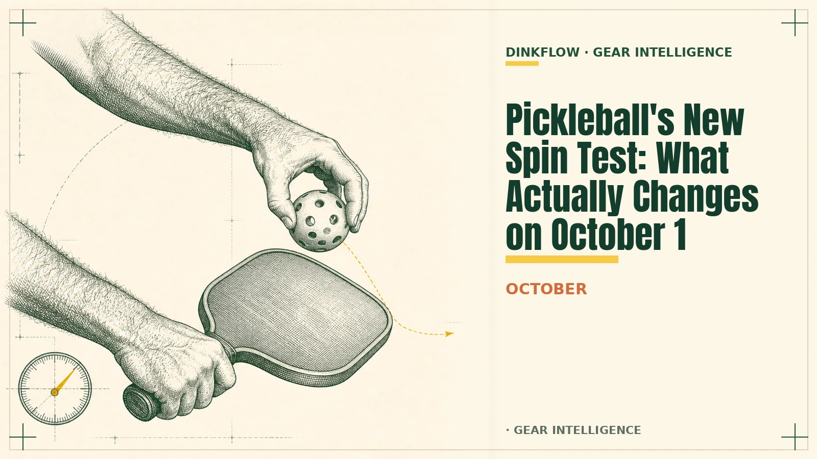 Pickleball's New Spin Test: What Actually Changes on October 1